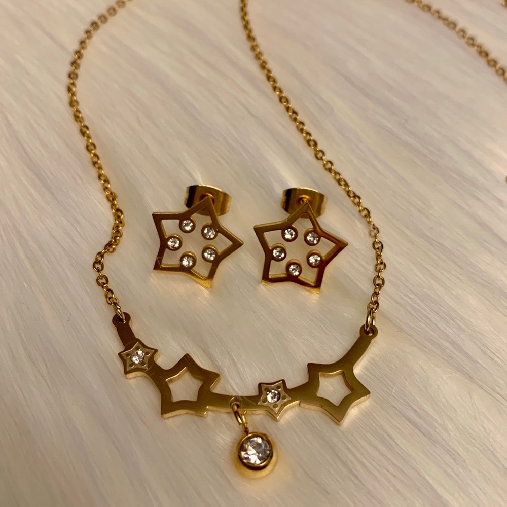 Gorgeous Stainless steel Necklace & earrings